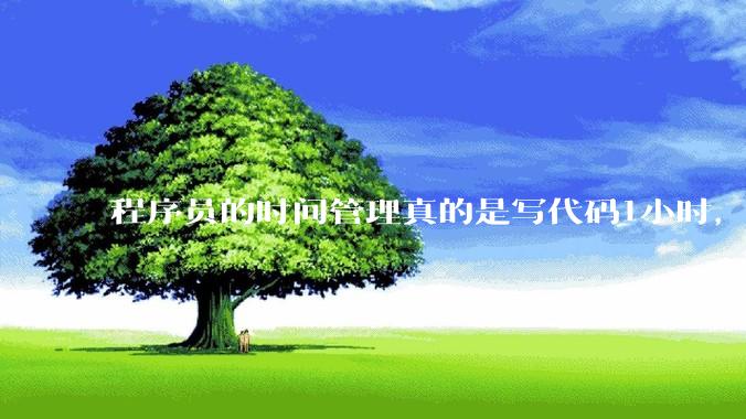 程序员的时间管理真的是写代码1小时，调试8小时吗？