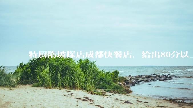 特厨隋坡探店成都快餐店，给出80分以上的高分，为什么评分远高于大饭店？