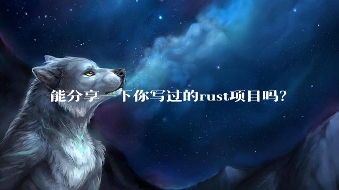 能分享一下你写过的rust项目吗？